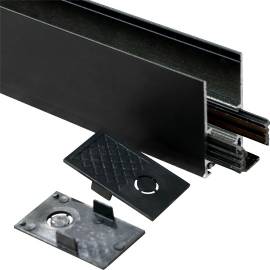 Šina 2m nadgradna crna za 48V LED magnetnu rasvetu Mitea Lighting