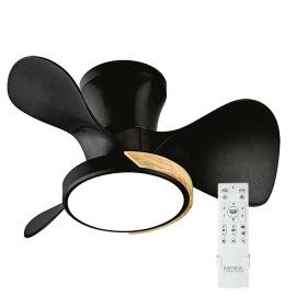MV5014-B CRNI plafonski ventilator 40W sa svetlom LED CCT 12W sa daljinskim upravljačem Mitea Lighting