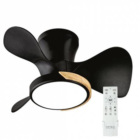 MV5014-B CRNI plafonski ventilator 40W sa svetlom LED CCT 12W sa daljinskim upravljačem Mitea Lighting